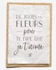 Growing paper – Carte ensemencée – De jolies fleurs