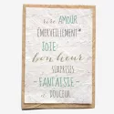 Seeded card - Amour, joie, fantaisie
