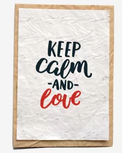 Bloeikaart - Keep Calm and Love Bloeikaart - Keep Calm and Love