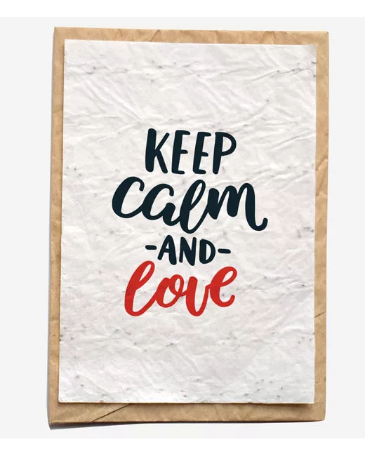 Growing paper – Carte ensemencée – Keep Calm and Love