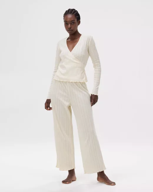 Pointelle Cropped Pants
