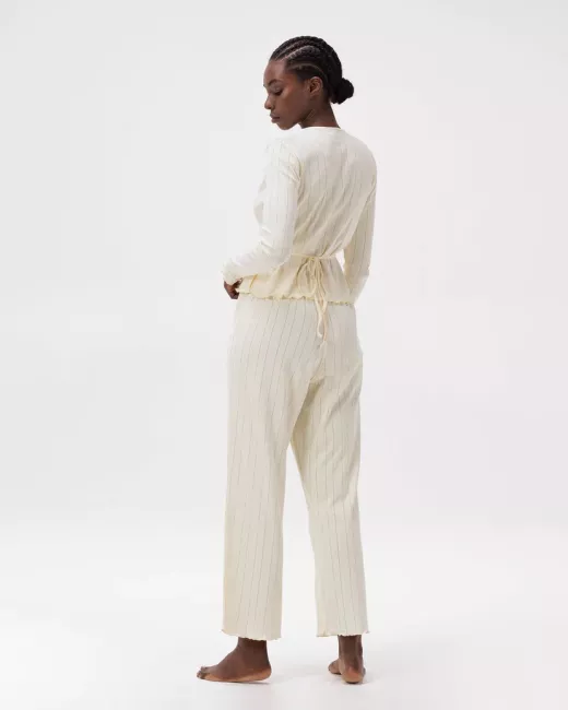 Pointelle Cropped Pants