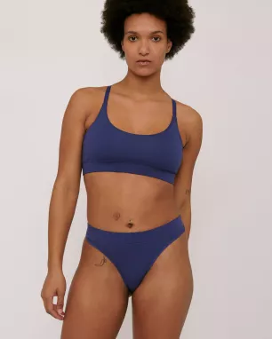 Organic Basics – Lot de 2 strings – Cobalt