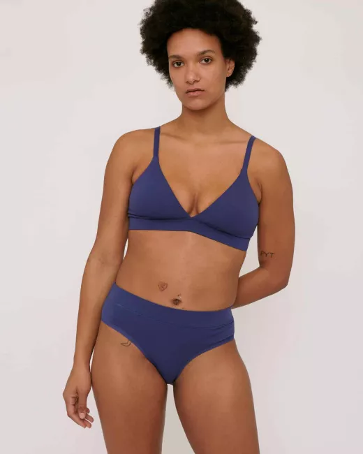 Organic Basics – Soutien-gorge triangle – Cobalt