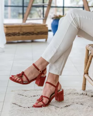 Minuit sur Terre – Sandales Porto – Terre cuite