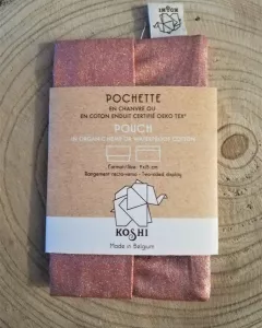 MOUCHOIRS KOSHI – Pochette Mouchoirs – Rose Paillette MOUCHOIRS KOSHI – Pochette Mouchoirs – Rose Paillette