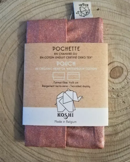 MOUCHOIRS KOSHI – Pochette Mouchoirs – Rose Paillette