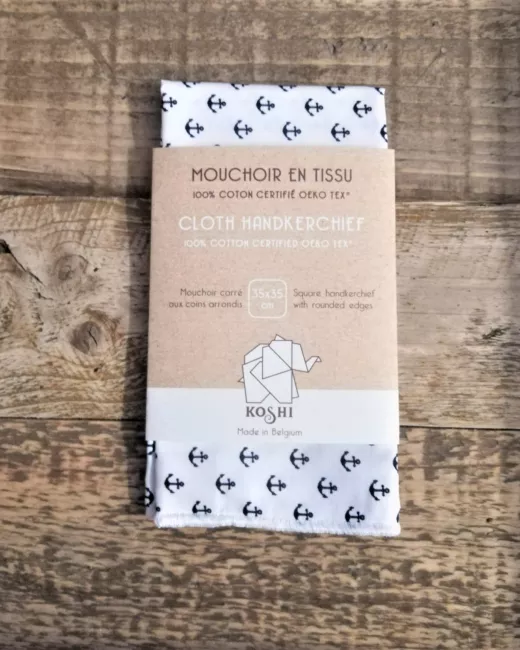 MOUCHOIRS KOSHI - Tissues Solo Large - Ancres