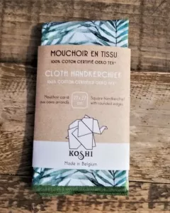 MOUCHOIRS KOSHI – Mouchoir Solo Small – Palmier MOUCHOIRS KOSHI – Mouchoir Solo Small – Palmier