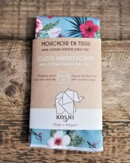 MOUCHOIRS KOSHI – Mouchoir Solo Small – Fleurs paradis