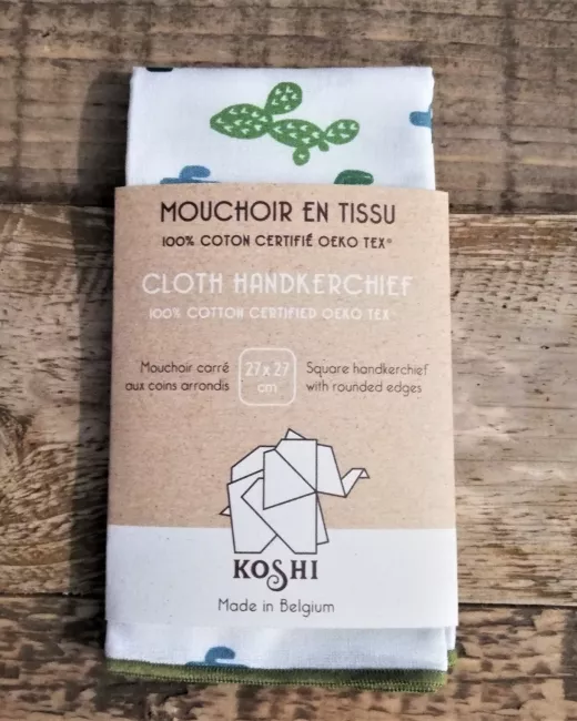 MOUCHOIRS KOSHI - Tissues Solo Small - Cactus